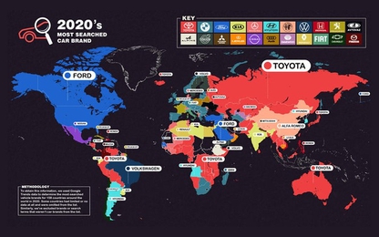 BMW và Toyota được tìm kiếm nhiều nhất trên Google