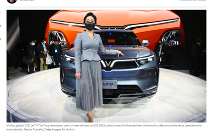 Xe điện Việt Nam lọt top 10 mẫu ô tô “tuyệt vời nhất” CES 2022