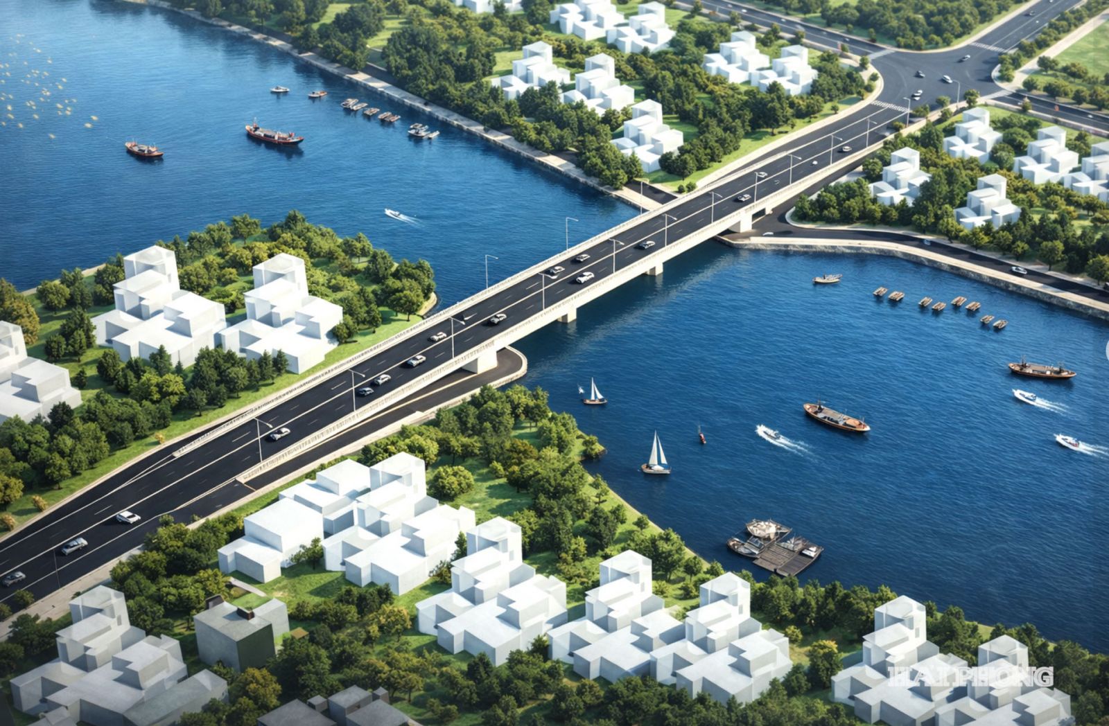 Hải Phòng tổ chức phân luồng giao thông để thi công cầu Vàng 1 qua sông Đa Độ