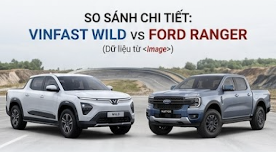 So sánh nhanh thông số VinFast Wild và Ford Ranger
