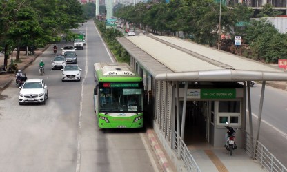 Hà Nội: Tuyến buýt nhanh BRT 01 vận chuyển hành khách đứng đầu Transerco