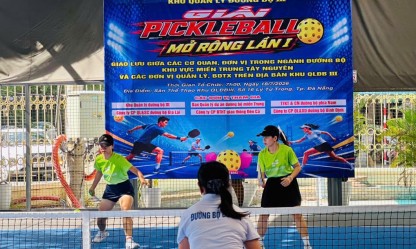 34 đội tranh tài tại Giải Pickleball mở rộng ngành Đường bộ khu vực miền Trung - Tây Nguyên