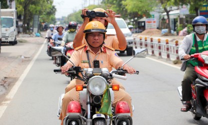 Công an TP Cần Thơ kết hợp tuần tra và ghi hình xử lý vi phạm giao thông