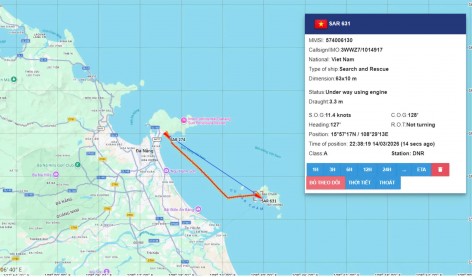 Xuyên đêm vượt sóng lớn, tàu SAR 631 đưa bệnh nhân nguy kịch từ Cù Lao Chàm vào bờ cấp cứu