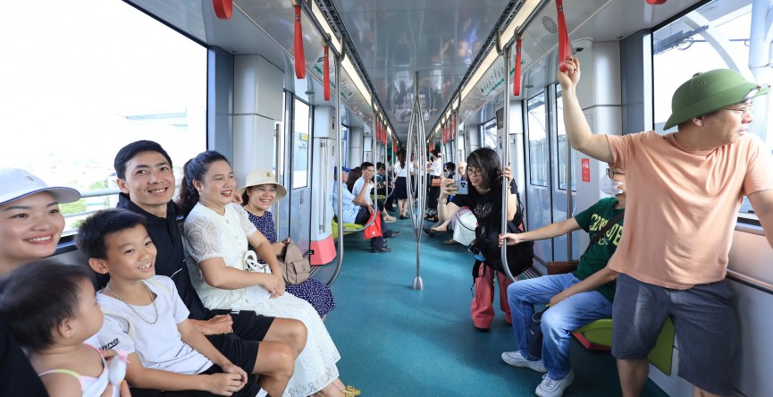 Dịp nghỉ lễ Quốc khánh 02/9, Hà Nội Metro phục vụ hơn 408.000 lượt hành khách 
